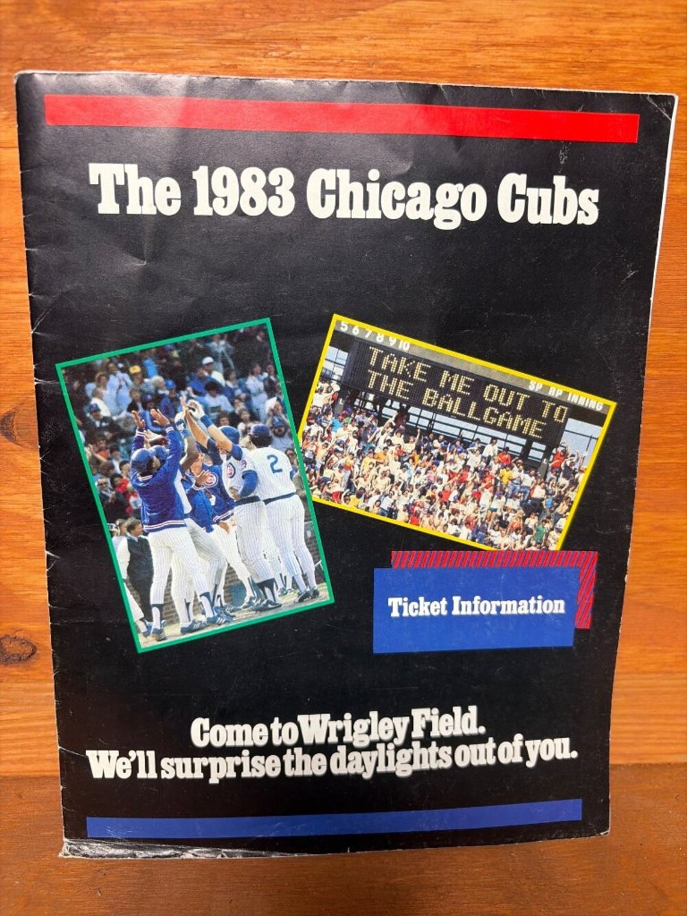 1983 Chicago Cubs Ticket Brochure & Home Game Schedule Wrigley Field Collectible